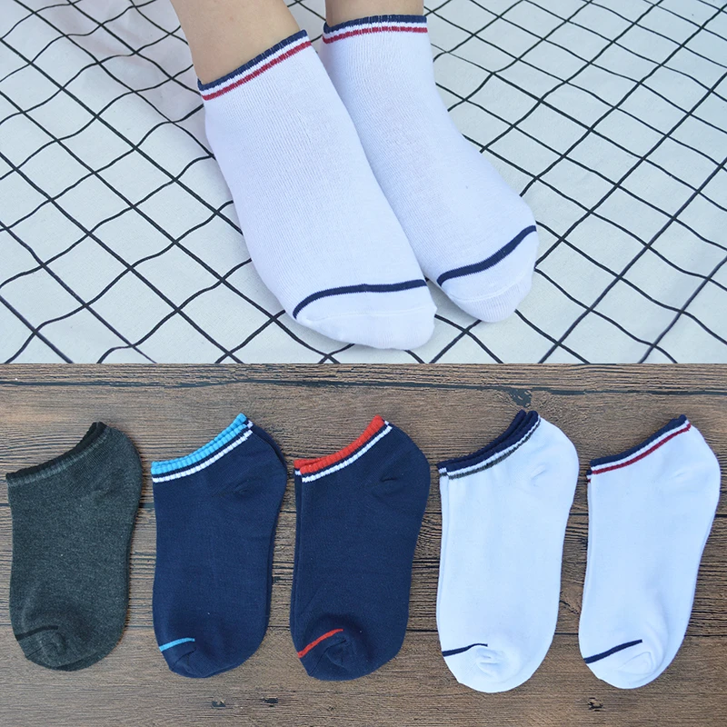 5 Pair/set Striped Cotton Men Short Socks White/Dark Blue/Dark Grey One Stripe Men's Summer Short Ankle Socks with Gift Bag
5 Pair/set Striped Cotton Men Short Socks White/Dark Blue/Dark Grey One Stripe Men's Summer Short Ankle Socks with Gift Bag