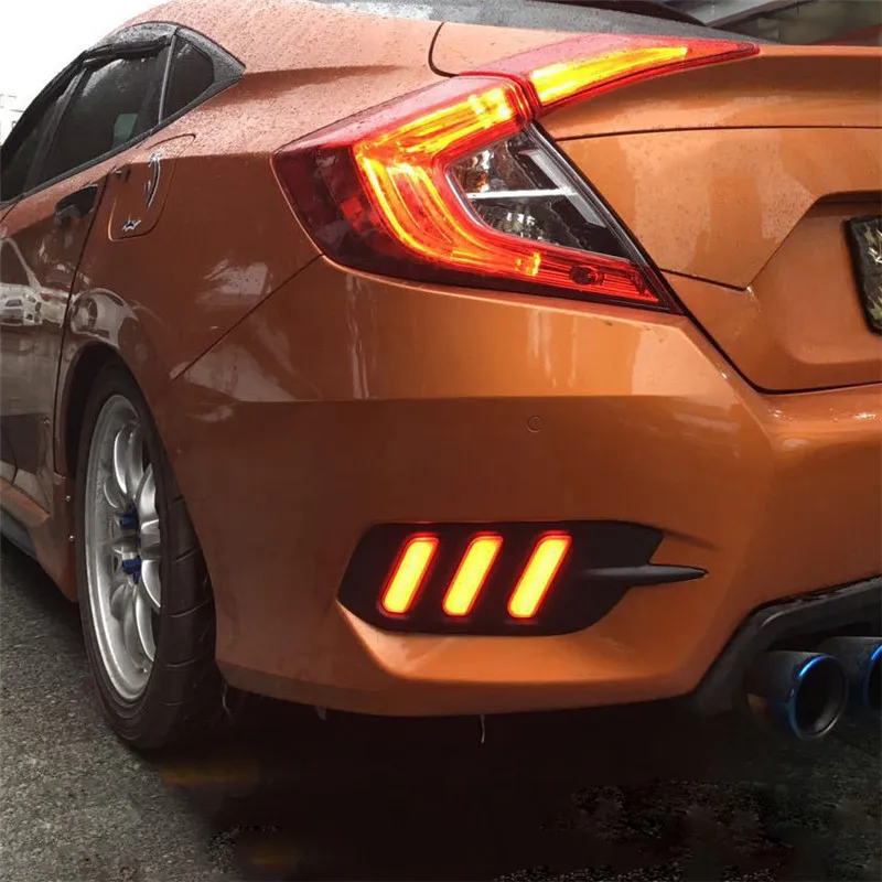 2 шт. для Honda Civic 2016 2017 автомобильный Стайлинг Многофункциональный светодиод 12 в задний фонарь стоп-сигнал задний противотуманный фонарь задний бампер
2 шт. для Honda Civic 2016 2017 автомобильный Стайлинг Многофункциональный светодиод 12 в задний фонарь стоп-сигнал задний противотуманный фонарь задний бампер