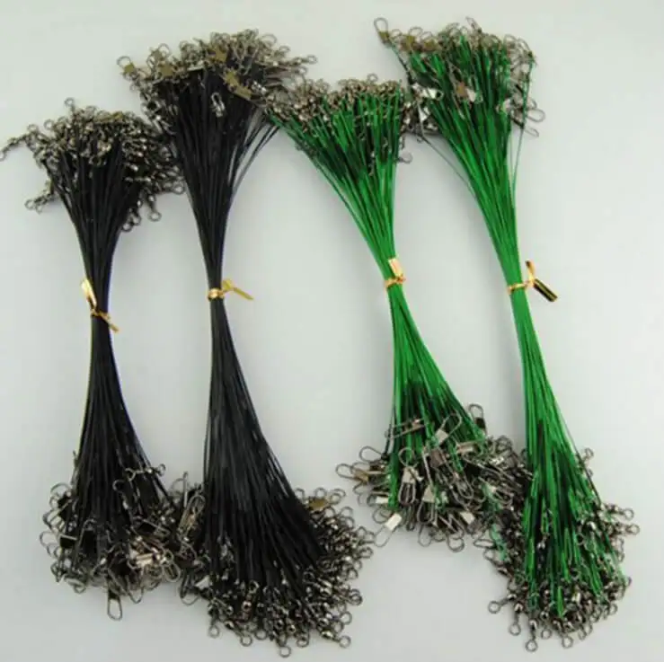 50pcs 15/20/24/30cm Stainless Steel Fishing Leaders Lead with snap & Swivel Connector Test 6/9/12/17Kg Saltwater Freshwater
50pcs 15/20/24/30cm Stainless Steel Fishing Leaders Lead with snap & Swivel Connector Test 6/9/12/17Kg Saltwater Freshwater