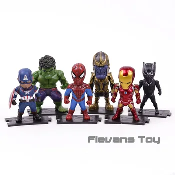 Marvel Avengers 3 Infinity War Action Figures Toys Iron Man Captain America Spiderman Hulk Black Panther Thanos 6pcs/set
Marvel Avengers 3 Infinity War Action Figures Toys Iron Man Captain America Spiderman Hulk Black Panther Thanos 6pcs/set