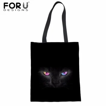 FORUDESIGNS Women Top-handle Bag Black Cat Eyes Print Canvas Shoulder Bag for Teenager Girls Large Tote Bag Fashion Beach Bolsa
FORUDESIGNS Women Top-handle Bag Black Cat Eyes Print Canvas Shoulder Bag for Teenager Girls Large Tote Bag Fashion Beach Bolsa