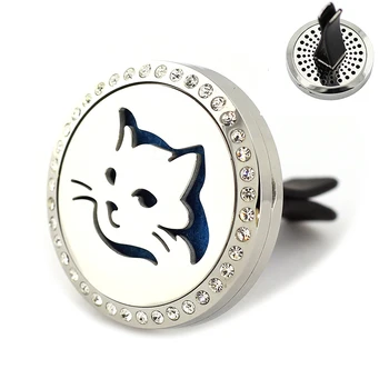 30mm Stainless Steel Cat Lover essential oil aroma aromatherapy diffuser pendant locket car vent clip
30mm Stainless Steel Cat Lover essential oil aroma aromatherapy diffuser pendant locket car vent clip