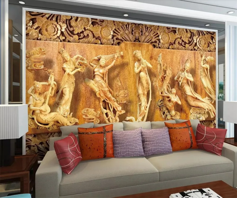 beibehang Custom wallpaper 3d photo mural stereo wood carving seven fairy 3D living room TV background papel de parede wallpaper
beibehang Custom wallpaper 3d photo mural stereo wood carving seven fairy 3D living room TV background papel de parede wallpaper
