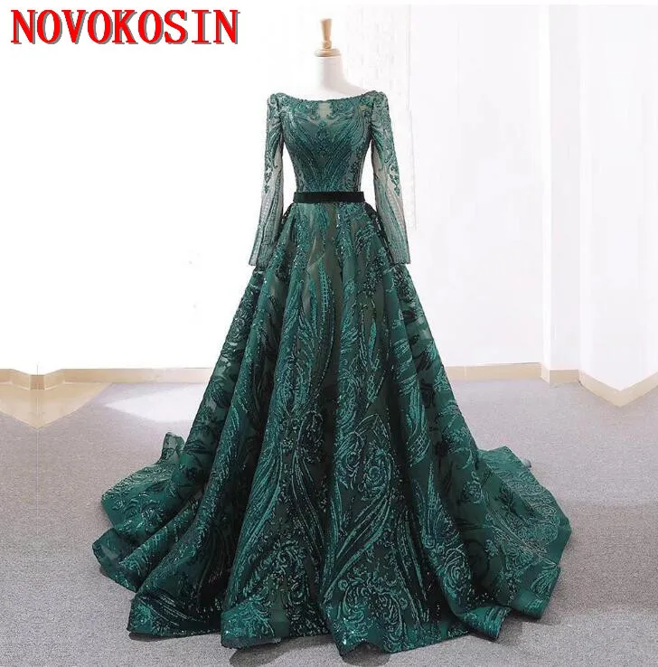 2019 New Arrival Sequins daGreen Evening Dresses Long Lace Applique Beaded Saudi Arabic Evening Gowns Women Formal Dress
2019 New Arrival Sequins daGreen Evening Dresses Long Lace Applique Beaded Saudi Arabic Evening Gowns Women Formal Dress