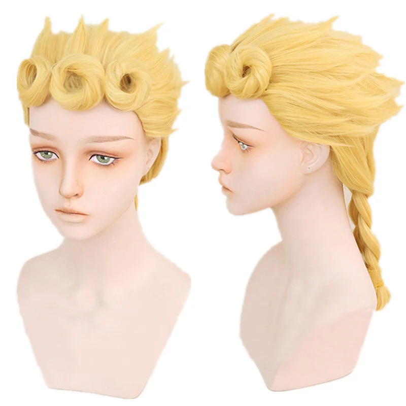 Anime JoJo's Bizarre Adventure Giorno Giovanna Cosplay Wig GIOGIO Golden Styled Heat Resistant Synthetic Hair Wigs + Wig Cap
Anime JoJo's Bizarre Adventure Giorno Giovanna Cosplay Wig GIOGIO Golden Styled Heat Resistant Synthetic Hair Wigs + Wig Cap