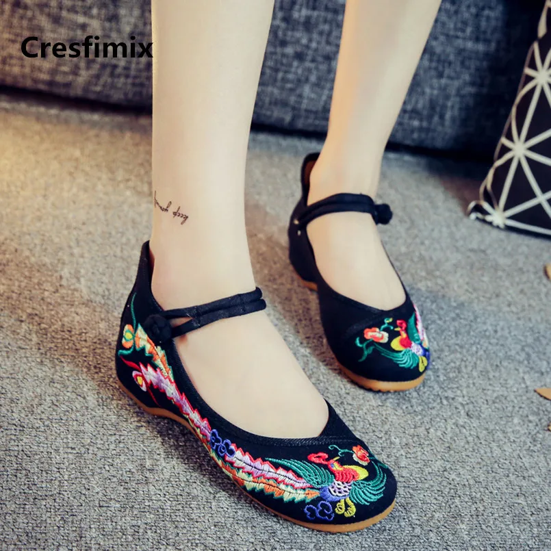Cresfimix women fashion phonix embroidery dance shoes lady cute plus size black shoes female spring & summer shoes zapatos a2047
Cresfimix women fashion phonix embroidery dance shoes lady cute plus size black shoes female spring & summer shoes zapatos a2047