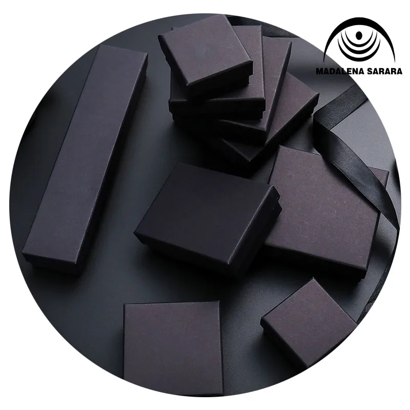 MADALENA SARARA Jewelry Box Kraft Paper Box Black Color Multi Sizes For Earrings Bracelet Necklace Storage Gift Box
MADALENA SARARA Jewelry Box Kraft Paper Box Black Color Multi Sizes For Earrings Bracelet Necklace Storage Gift Box