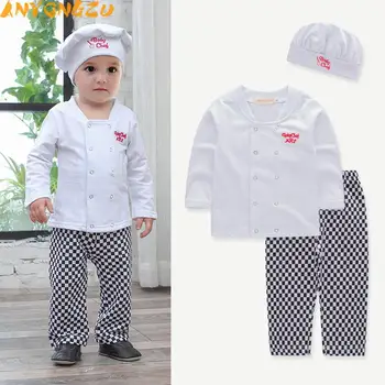 Anyongzu Novelty Unisex Double Breasted Sleeved Chef Three shirts Trousers Cap Set baby suit
Anyongzu Novelty Unisex Double Breasted Sleeved Chef Three shirts Trousers Cap Set baby suit