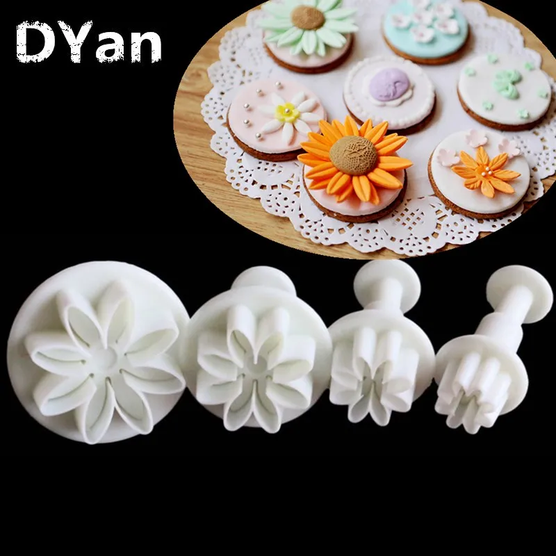 Free Shipping Free Shipping 4pcs /set Chrysanthemum Cake Decorating Fondant Lcing Plunger Cutters Tools Mold Flowers A177
Free Shipping Free Shipping 4pcs /set Chrysanthemum Cake Decorating Fondant Lcing Plunger Cutters Tools Mold Flowers A177