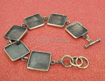 18mm Bracelet Base Square Smooth Strong Bezel Tray Cameo Cabochons Blanks Toggle Clasps Bangle Settings Antique Bronze tone Bulk
18mm Bracelet Base Square Smooth Strong Bezel Tray Cameo Cabochons Blanks Toggle Clasps Bangle Settings Antique Bronze tone Bulk