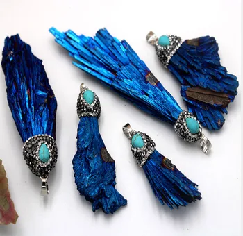 1pcs blue titanium crystal Agates Druzy Quartz Geode stone&Pave Crystal blue Turquoises pendant bead
1pcs blue titanium crystal Agates Druzy Quartz Geode stone&Pave Crystal blue Turquoises pendant bead