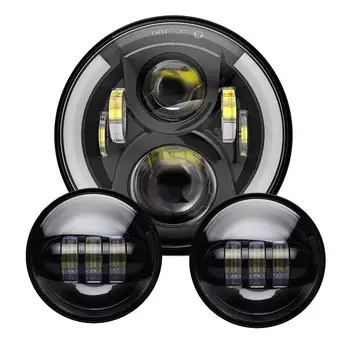 7" LED Headlight With DRL & Turn Signals + 4.5" LED Passing Fog Lights for 2012-later FLD,1994-2017 Touring
7" LED Headlight With DRL & Turn Signals + 4.5" LED Passing Fog Lights for 2012-later FLD,1994-2017 Touring