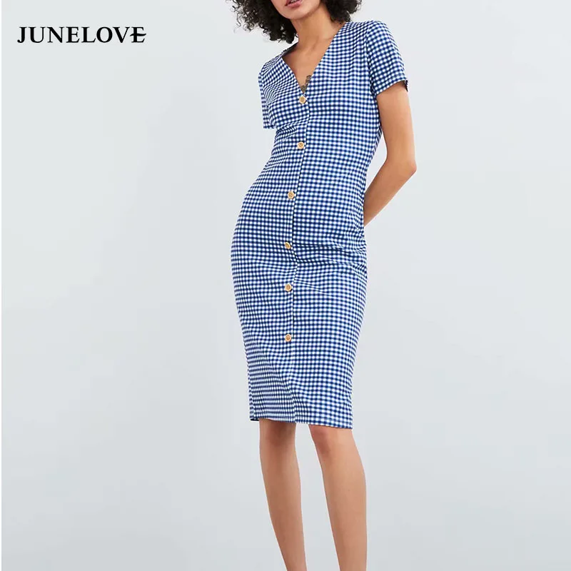 JuneLove Women Summer Short Sleeve Bodycon Dress Vintage Print Floral Female Sheath Midi Dress Sweet Plaid Dot Lady Sexy Dress
JuneLove Women Summer Short Sleeve Bodycon Dress Vintage Print Floral Female Sheath Midi Dress Sweet Plaid Dot Lady Sexy Dress