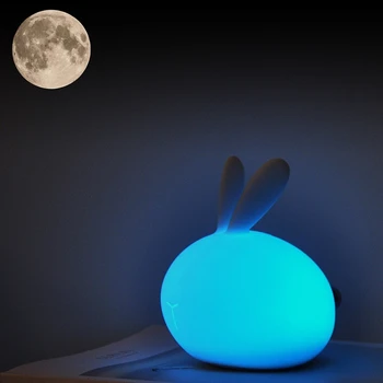 Colorful Silicon Rabbit light Bedside Lamp USB Charging Shake Clap Children Cute Night Lamp Christmas Bedroom Light
Colorful Silicon Rabbit light Bedside Lamp USB Charging Shake Clap Children Cute Night Lamp Christmas Bedroom Light