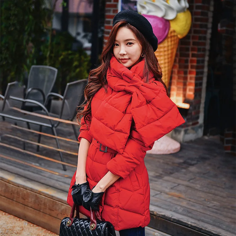 Dabuwawa Women Ladies Down Jacket Winter New Thick Warm Red Bib Collar Sashes Down Jacket D18DDW013
Dabuwawa Women Ladies Down Jacket Winter New Thick Warm Red Bib Collar Sashes Down Jacket D18DDW013
