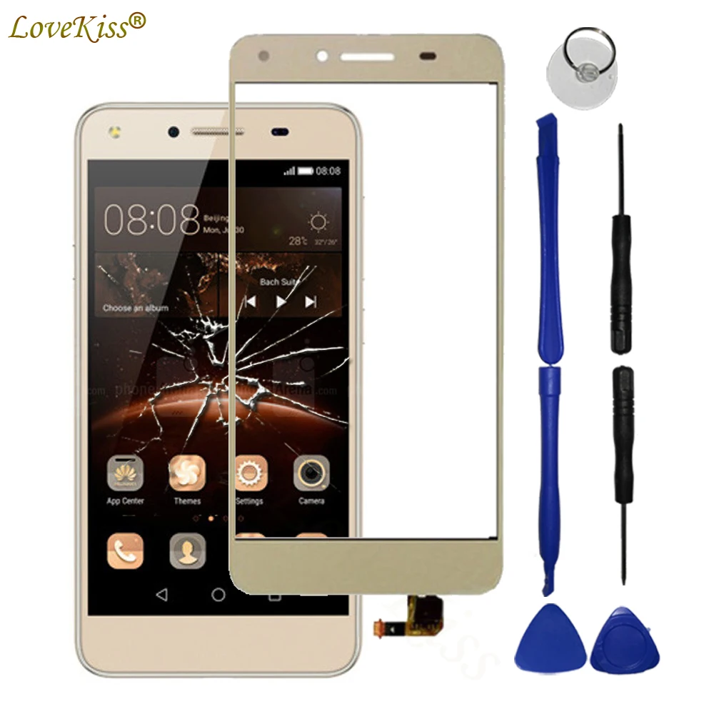 Передняя панель Honor 5A для Huawei Y5 II 2 Y5II сенсорная с дигитайзером сенсорного экрана и