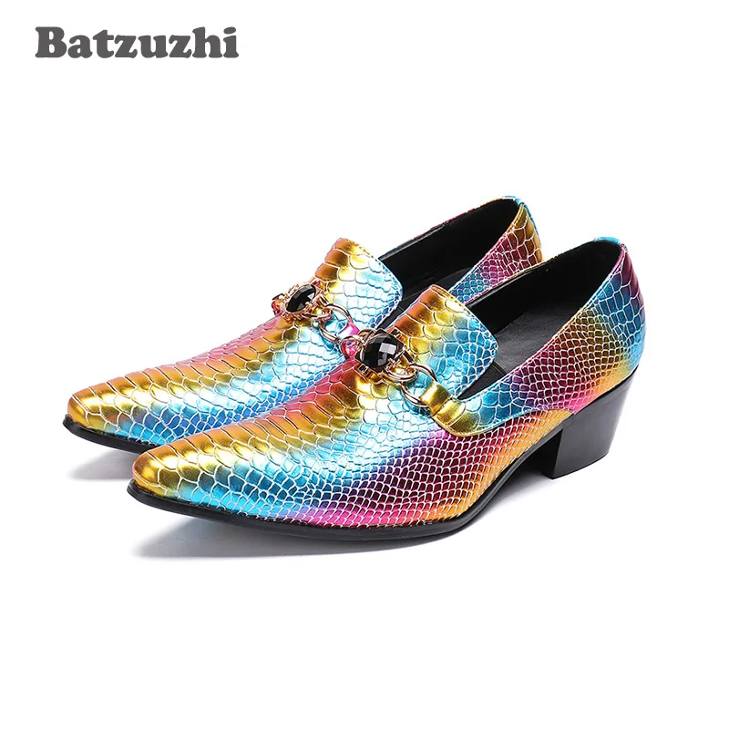 Batzuzhi Italian Style Zapatos Hombre Pointed Toe Men Shoes Muti Color 6.5cm High Heel Party, Business Leather Shoes Male, U12
Batzuzhi Italian Style Zapatos Hombre Pointed Toe Men Shoes Muti Color 6.5cm High Heel Party, Business Leather Shoes Male, U12