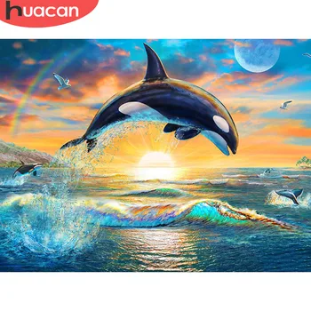 HUACAN Diamond Painting Dolphin Picture Rhinestone Full Square/round Diamond Mosaic Sunset Diamond Embroidery Full Display
HUACAN Diamond Painting Dolphin Picture Rhinestone Full Square/round Diamond Mosaic Sunset Diamond Embroidery Full Display