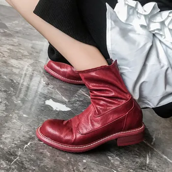 PXELENA Luxury Back Zip Ankle Boots Women Genuine Leather Sheepskin Low Heels British Fashion Soft Autumn Shoes Wing tip 34-42
PXELENA Luxury Back Zip Ankle Boots Women Genuine Leather Sheepskin Low Heels British Fashion Soft Autumn Shoes Wing tip 34-42