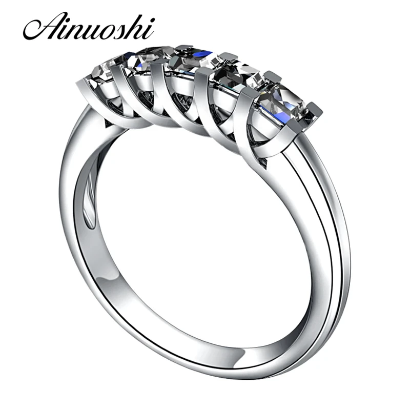 AINUOSHI Drills Row Princess Band Ring for Women Wedding Sterling 925 Silver Aneis Feminino for Lovers Proposal Anniversary Gift
AINUOSHI Drills Row Princess Band Ring for Women Wedding Sterling 925 Silver Aneis Feminino for Lovers Proposal Anniversary Gift