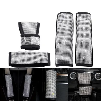 Auto Shiny Hand Brake Seat Belt Cover Gear Shifter Seat Belt Cover Full Diamond Crystal Car Styling Interior Decoration
Auto Shiny Hand Brake Seat Belt Cover Gear Shifter Seat Belt Cover Full Diamond Crystal Car Styling Interior Decoration