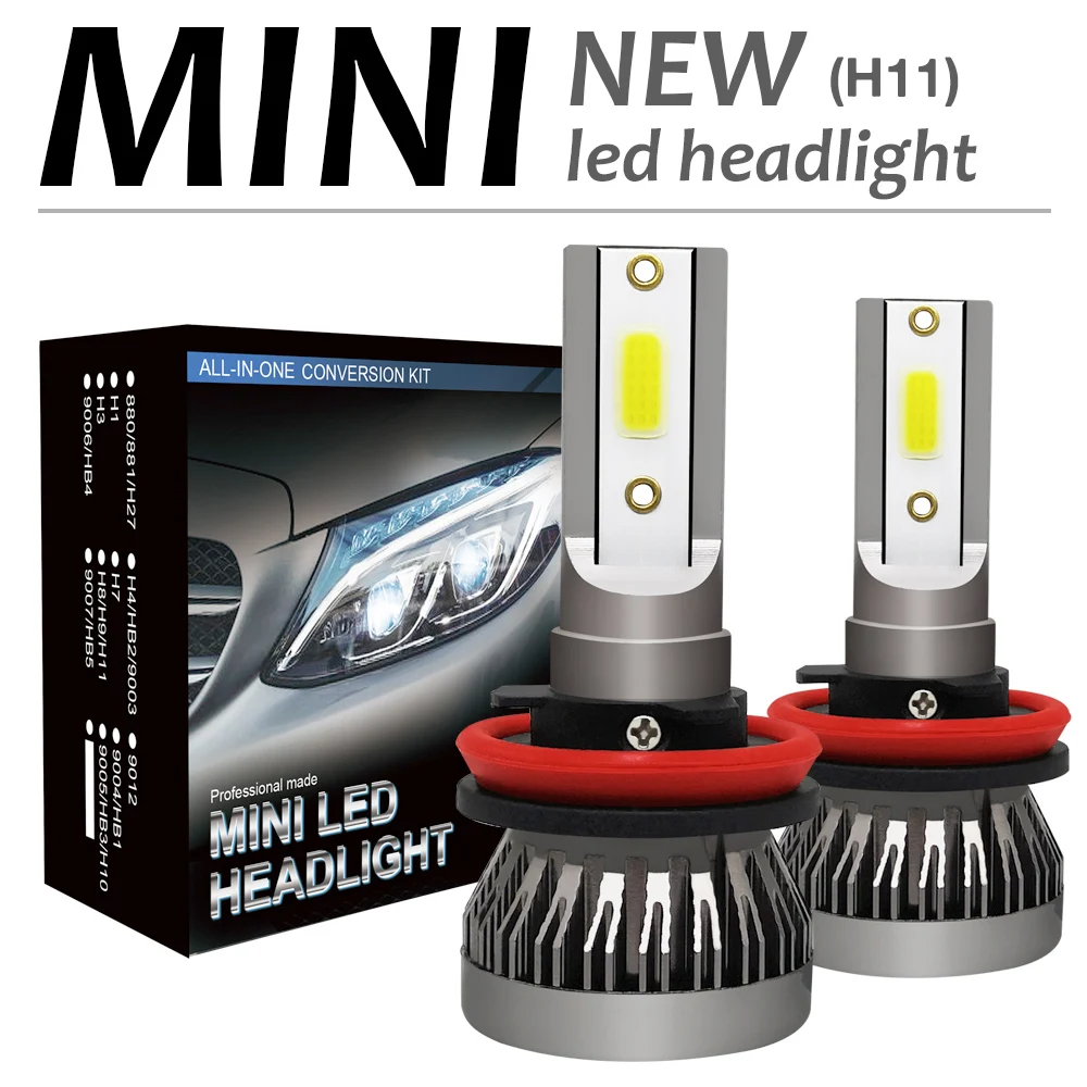 2Pcs Car Lights Bulbs LED H8 H9 H11 LED Auto Headlights 12V 120W 12000LM 6000K Automobile Fog Lamp LED Light
2Pcs Car Lights Bulbs LED H8 H9 H11 LED Auto Headlights 12V 120W 12000LM 6000K Automobile Fog Lamp LED Light