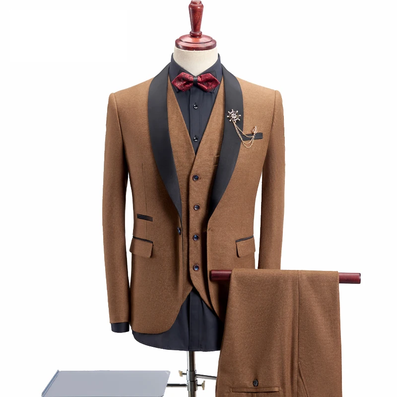 Loldeal (Blazer+Vest+Pants) Royal Blue Suit Men Business Formal Wedding Suit Khaki Shawl Collar Slim Fit Tuxedos For Men 4XL
Loldeal (Blazer+Vest+Pants) Royal Blue Suit Men Business Formal Wedding Suit Khaki Shawl Collar Slim Fit Tuxedos For Men 4XL