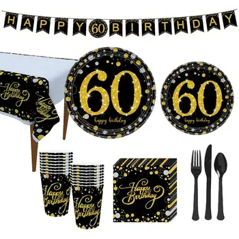 Taoup 60 Disposable Tableware Towel Plate Tablecover Cups Disposable Party Tableware 60th Birthday Party Decors for Grandparent
Taoup 60 Disposable Tableware Towel Plate Tablecover Cups Disposable Party Tableware 60th Birthday Party Decors for Grandparent