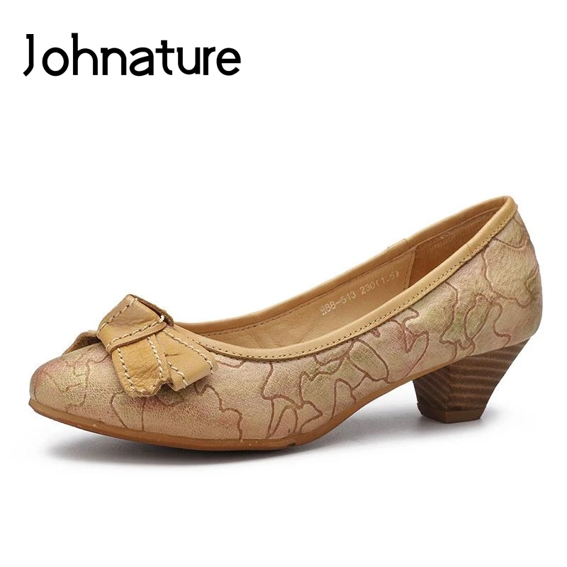 Johnature 2020 New Spring/summer Retro Genuine Leather Round Toe Casual Shallow Slip On Women Shoes Lady High Heels Pumps
Johnature 2020 New Spring/summer Retro Genuine Leather Round Toe Casual Shallow Slip On Women Shoes Lady High Heels Pumps