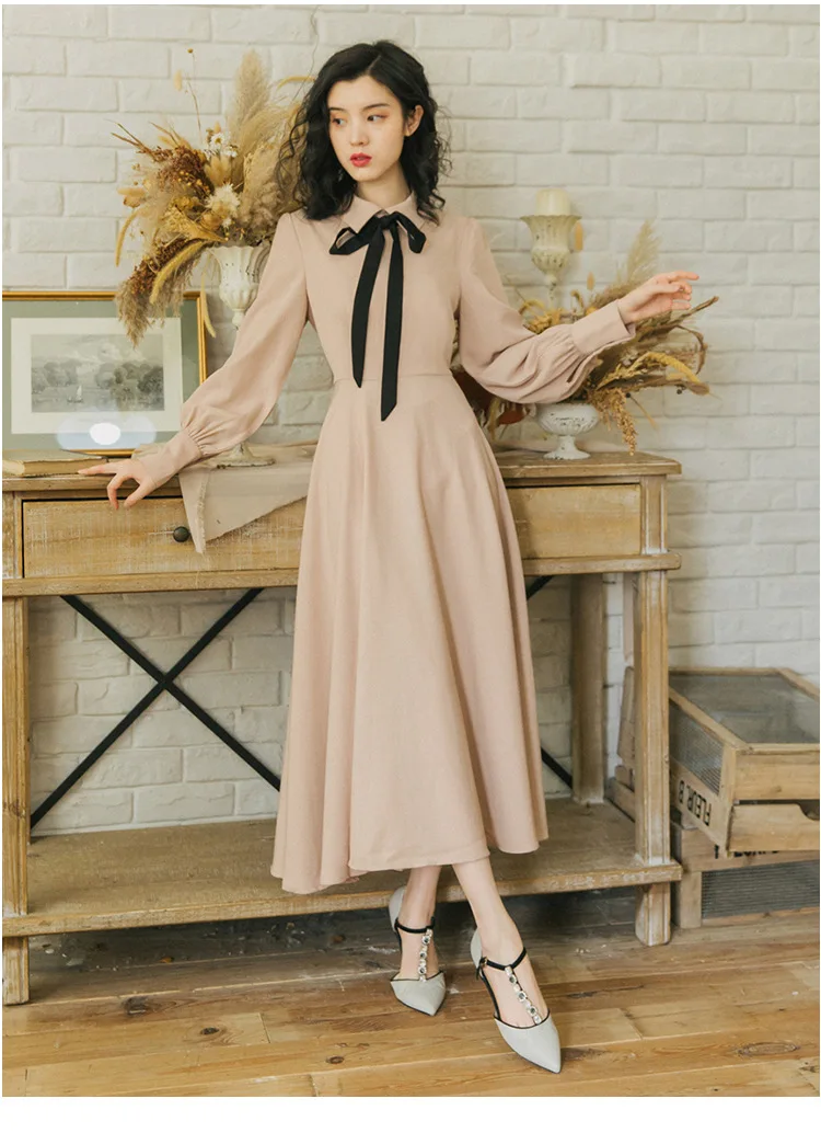 French Vintage Spring Autumn Long Dress Long Sleeve Slim Waist Retro Dresses Women Ladies Vestidos
French Vintage Spring Autumn Long Dress Long Sleeve Slim Waist Retro Dresses Women Ladies Vestidos