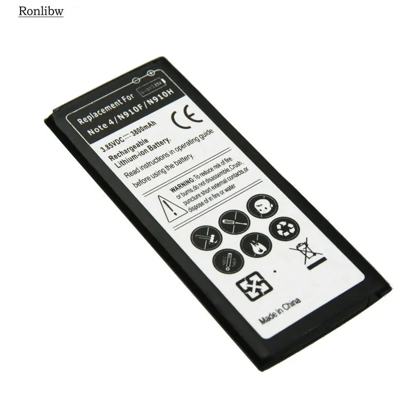 Ronlibw 3800mA Battery EB-BN910BBE Replacement Battery for Samsung Galaxy Note 4 Note4 N910H N910A N910C N910U N910F N910X N910V
Ronlibw 3800mA Battery EB-BN910BBE Replacement Battery for Samsung Galaxy Note 4 Note4 N910H N910A N910C N910U N910F N910X N910V