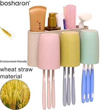 Wall Mount Toothbrush Holder 3 Cups Suction Cup Set Wheat Straw Material Healthy Bathroom Accessories Storage Rack
Wall Mount Toothbrush Holder 3 Cups Suction Cup Set Wheat Straw Material Healthy Bathroom Accessories Storage Rack