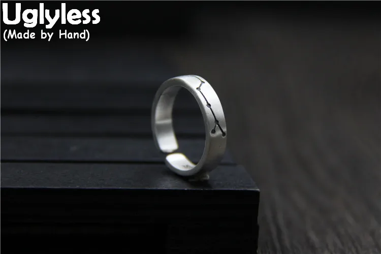 Uglyless Real S 999 Silver Fine Jewelry for Women Carved Big Dipper Finger Rings Astronomical Personalized Opening Ring Bijoux
Uglyless Real S 999 Silver Fine Jewelry for Women Carved Big Dipper Finger Rings Astronomical Personalized Opening Ring Bijoux