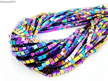 Natural Hematite Healing Gems Stones Square Cube 3mm Beads Non Magnetic Metallic Multi-Colored 15.5'' Jewelry 10 Strands/Pack
Natural Hematite Healing Gems Stones Square Cube 3mm Beads Non Magnetic Metallic Multi-Colored 15.5'' Jewelry 10 Strands/Pack