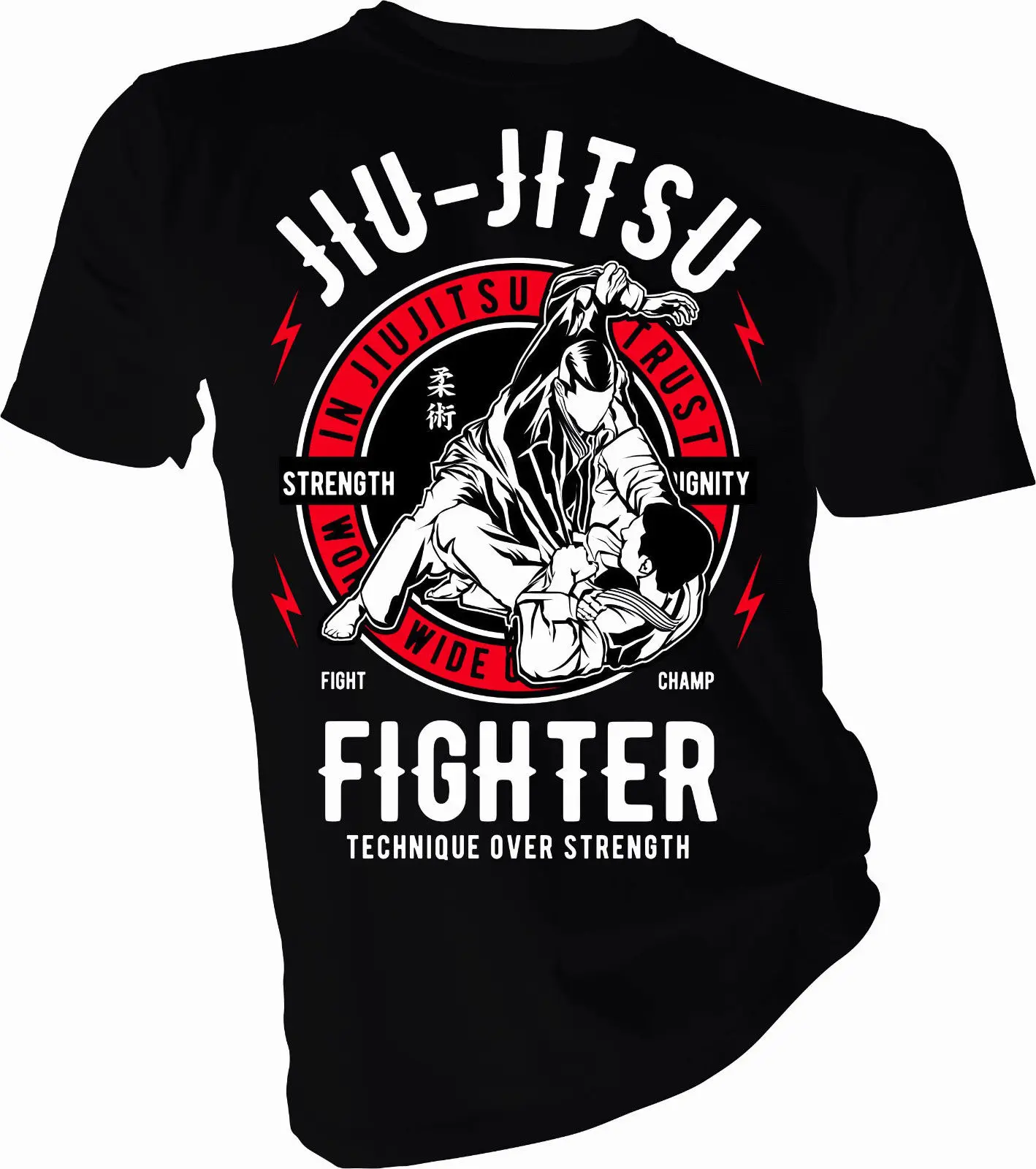 

In Jiu Jitsu We Trust, Martial Arts, MMA, UFC, Fighter Adult & Kids T-Shirt 100% cotton tee shirt, tops wholesale tee