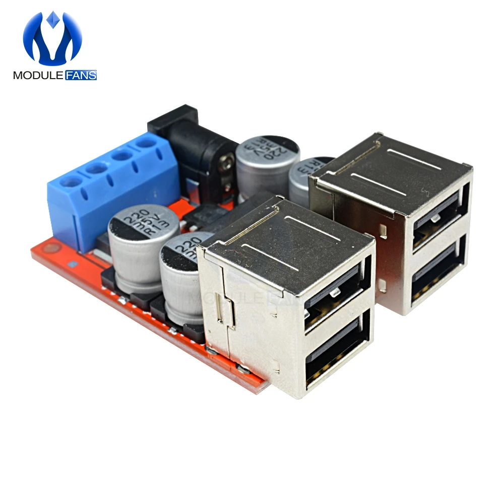 DC-DC Vehicle Charging Board 8V-35V 5V 8A Power Supply Depressurization Module 4 port USB Output mobile Charger Car
DC-DC Vehicle Charging Board 8V-35V 5V 8A Power Supply Depressurization Module 4 port USB Output mobile Charger Car