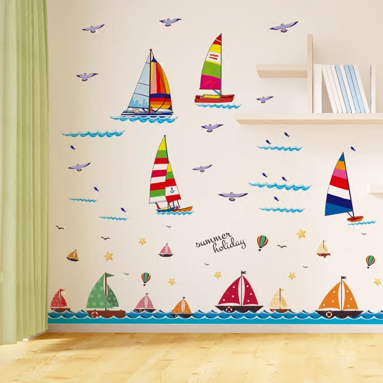 Sailboat Vinyl Wall Stickers Sea World Bathroom Home Decoration/Mural Wallpaper Poster diy Mural Kids Room Decoration sticker
Sailboat Vinyl Wall Stickers Sea World Bathroom Home Decoration/Mural Wallpaper Poster diy Mural Kids Room Decoration sticker