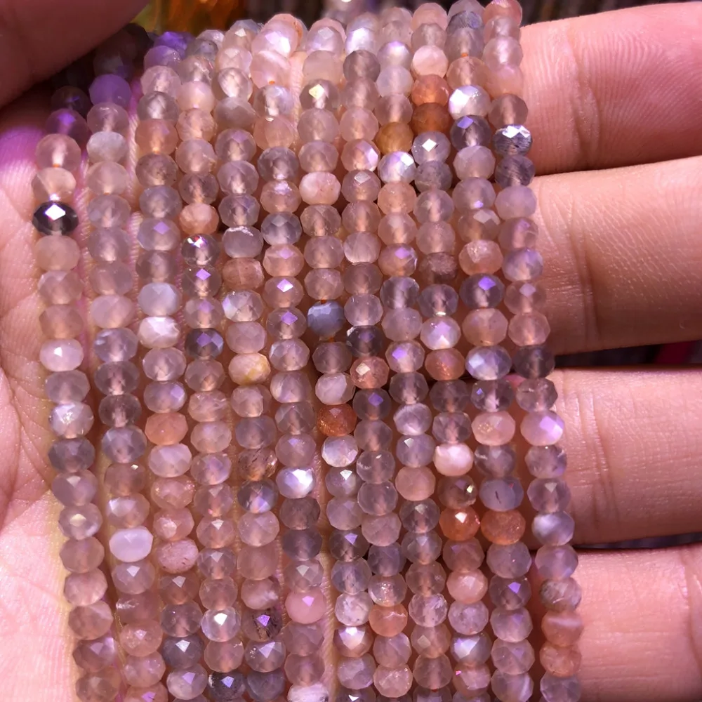 2 strings Lot Natural Multi Gray Moonstone Facted Beads,Faceted Roundel Tiny Spacer Gem Beads,Size approx 3x4mm 15.5"/str
2 strings Lot Natural Multi Gray Moonstone Facted Beads,Faceted Roundel Tiny Spacer Gem Beads,Size approx 3x4mm 15.5"/str