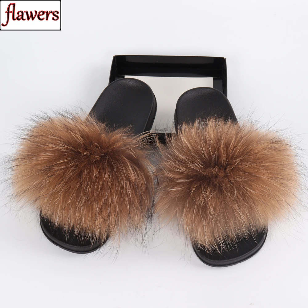 New Arrival Women 100% Natural Fox Fur Slippers Girls Cute Plush Fox Fur Fluffy Slides Lady Winter Warm Real Fur Flat Sandals
New Arrival Women 100% Natural Fox Fur Slippers Girls Cute Plush Fox Fur Fluffy Slides Lady Winter Warm Real Fur Flat Sandals