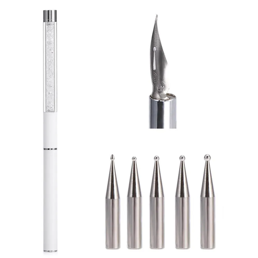 Multi-function Nail Art Dotting Painting Pen Crystal Handle Water Color Painting Nail Art Pens with 6pcs Dotting Pen Points
Multi-function Nail Art Dotting Painting Pen Crystal Handle Water Color Painting Nail Art Pens with 6pcs Dotting Pen Points