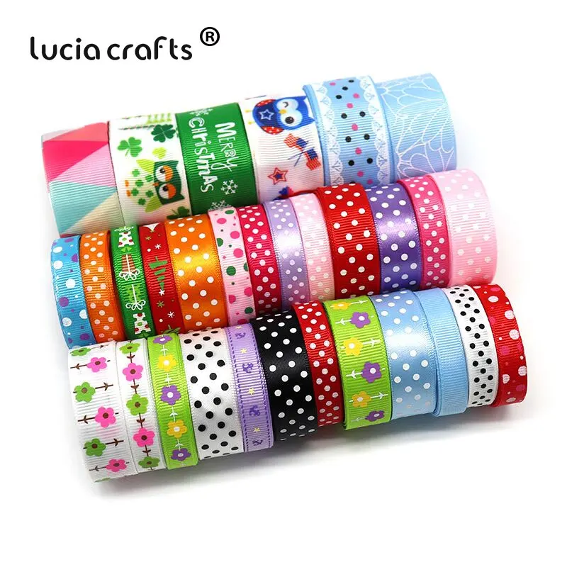 Lucia crafts Multi Mixed Printed Grosgrain Satin Ribbons DIY Sewing Hairbows Gift Wrapping Christmas Ribbon Accessory S0101
Lucia crafts Multi Mixed Printed Grosgrain Satin Ribbons DIY Sewing Hairbows Gift Wrapping Christmas Ribbon Accessory S0101
