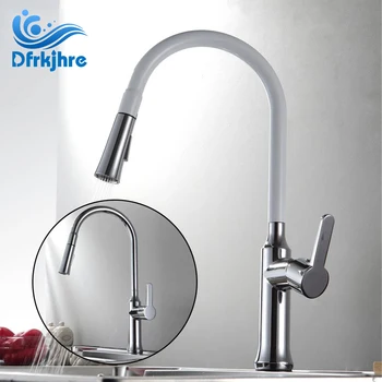 New Style Kitchen Pull Out Faucet Chrome with White Pipes Single Handle Tap Swivel 360 Degree Water Mixer Tap Mixer Tap
New Style Kitchen Pull Out Faucet Chrome with White Pipes Single Handle Tap Swivel 360 Degree Water Mixer Tap Mixer Tap