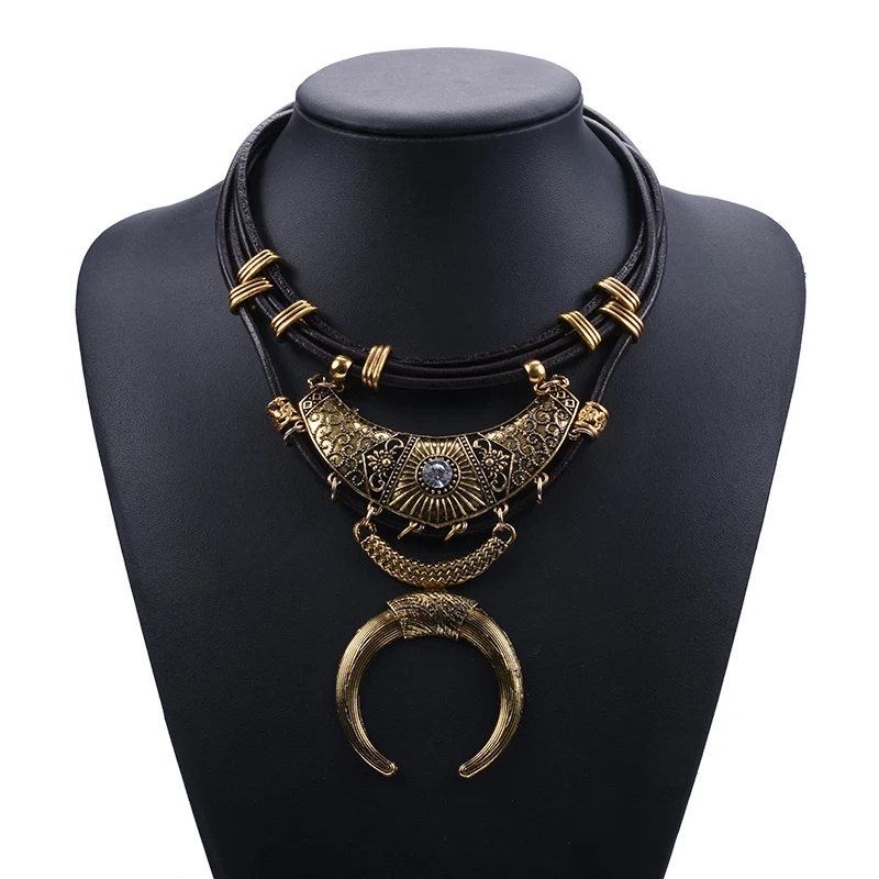 Black Rope Handmade Fashion Jewelry Women Accessories Vintage Alloy Moon Pendant Statement Necklaces
Black Rope Handmade Fashion Jewelry Women Accessories Vintage Alloy Moon Pendant Statement Necklaces