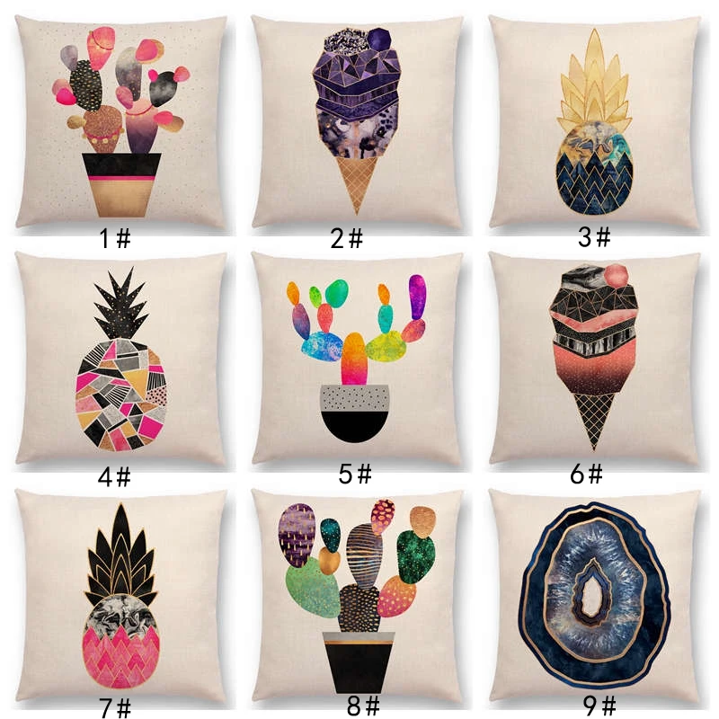 Latest Lovely Happy Cactus Pretty Pineapple Colourful Ice Cream Precious Agate Prints Car Cushion Cover Sofa Throw Pillow Case
Latest Lovely Happy Cactus Pretty Pineapple Colourful Ice Cream Precious Agate Prints Car Cushion Cover Sofa Throw Pillow Case