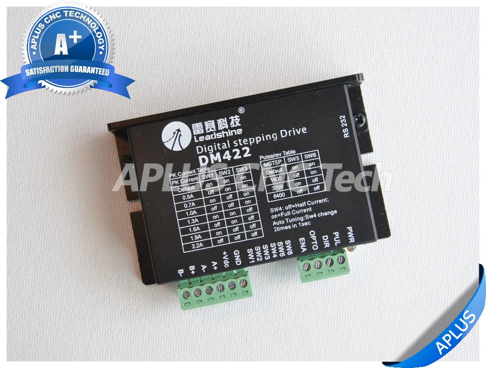 LeadShine DM422, 2 Phase Stepper Motor Driver, Up to 40VDC / 2.2A / 512 microstep
LeadShine DM422, 2 Phase Stepper Motor Driver, Up to 40VDC / 2.2A / 512 microstep