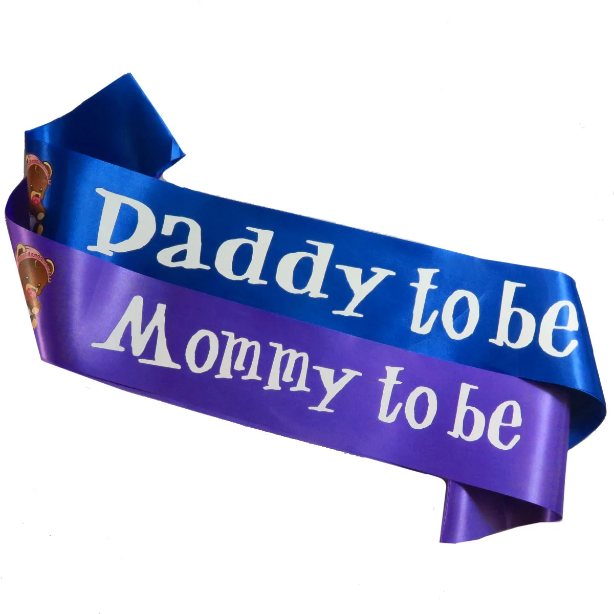 2pcs Daddy + mommy to be Colorful satin baby shower ribbon party sash white printing bear pattern event party supplies & favors
2pcs Daddy + mommy to be Colorful satin baby shower ribbon party sash white printing bear pattern event party supplies & favors