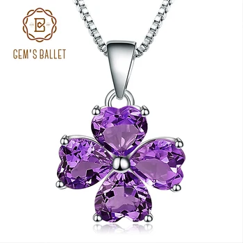 GEM'S BALLET 925 Sterling Silver 3.13Ct Natural Amethyst Gemstone Clover Pendant Necklace For Women Fine Jewelry
GEM'S BALLET 925 Sterling Silver 3.13Ct Natural Amethyst Gemstone Clover Pendant Necklace For Women Fine Jewelry