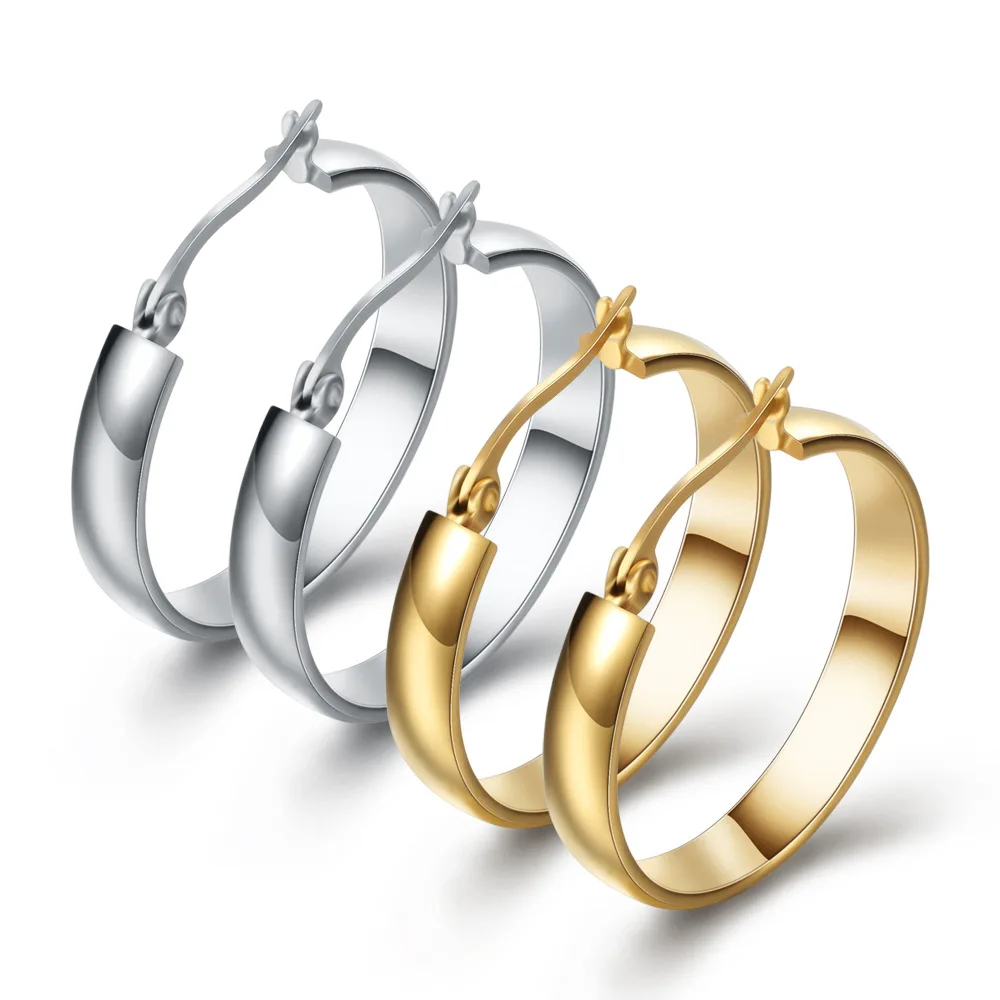 New Fashion Hoop Earrings For Women Simple Ladies Stainless Steel Silver Gold Color Earrings Jewelry Earrings Gifts
New Fashion Hoop Earrings For Women Simple Ladies Stainless Steel Silver Gold Color Earrings Jewelry Earrings Gifts