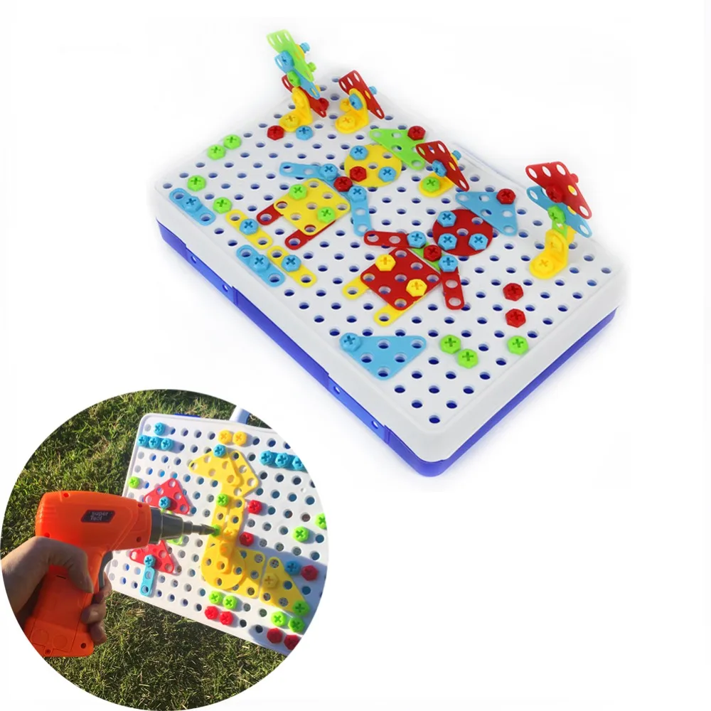 150pcs Children Drill Puzzle Educational Toys DIY Screw Group Kids Tool Kit Plastic Jigsaw Building Toy Kids Early Learning Toy
150pcs Children Drill Puzzle Educational Toys DIY Screw Group Kids Tool Kit Plastic Jigsaw Building Toy Kids Early Learning Toy