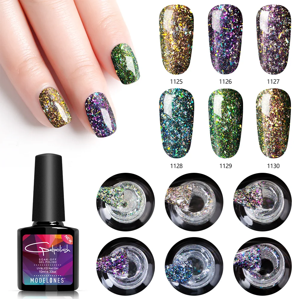 Modelones Fireworks UV Nail Gel Polish Shiny Glitter Decoration Led Gel Lacquer Nail Art Semi Permanent UV Gel Enamel
Modelones Fireworks UV Nail Gel Polish Shiny Glitter Decoration Led Gel Lacquer Nail Art Semi Permanent UV Gel Enamel